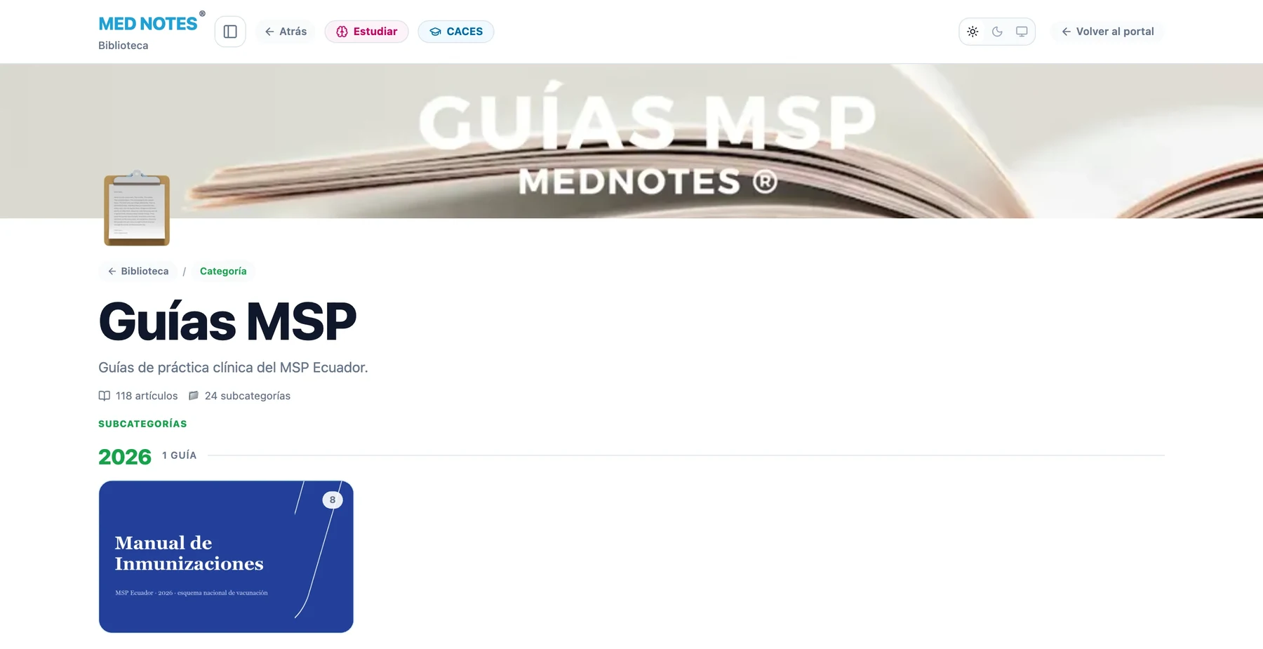 Portada de la categoría Guías MSP con 118 artículos y 24 subcategorías