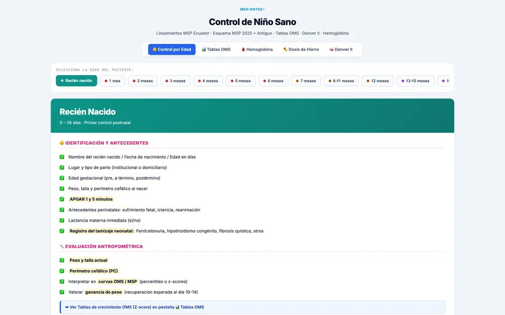 Captura de Control de Niño Sano